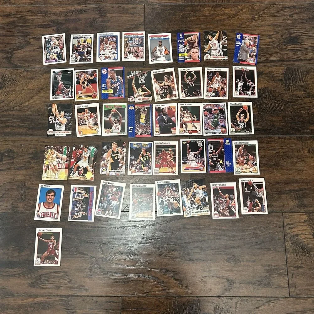 1991 Basketball Cards Lot Of 41 Mixed Teams & Players
